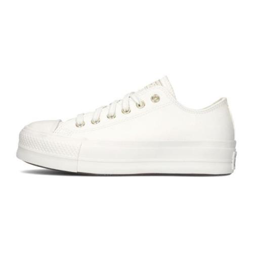 Hvide Platform Sneakers Trendy Casual Sporty