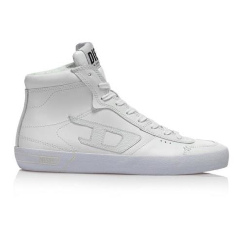 Hvide Læder Mid-Top Sneakers