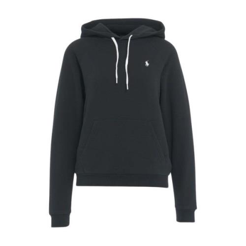 Sort Broderet Logo Hoodie AW24