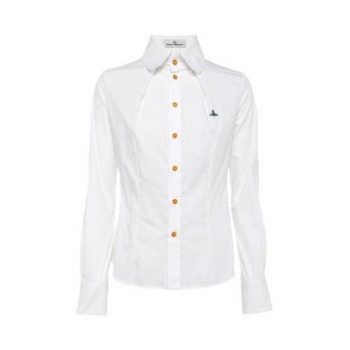 Slim Fit Poplin Bomuldsskjorte