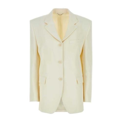 Oversize Ivory Uld Blazer