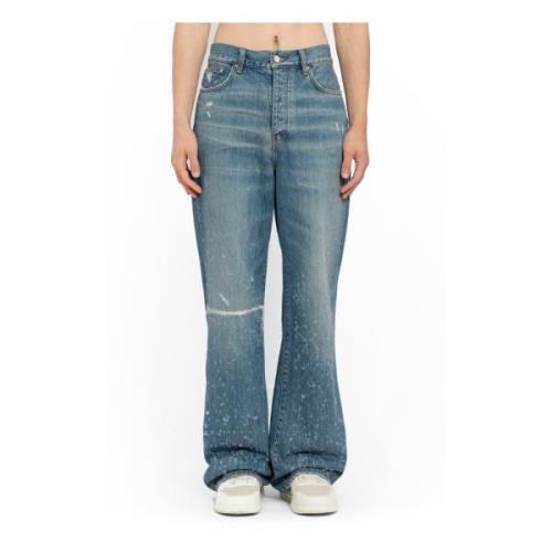 Indigo Shotgun Baggy Distressed Jeans