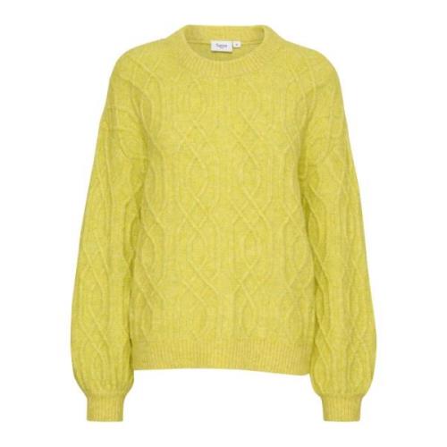 Geetasz Pullover Strik Celery Melange