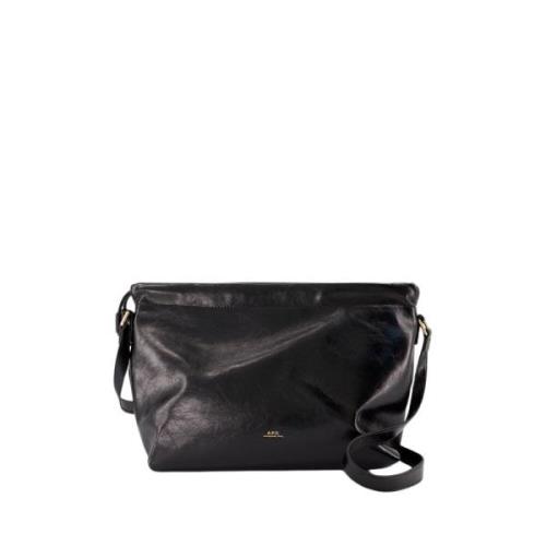 Sort Crossbody Taske med Magnetisk Lukning