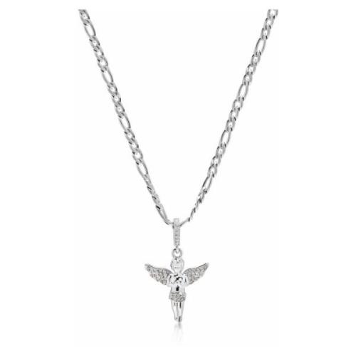 Womens Silver Angel Necklace