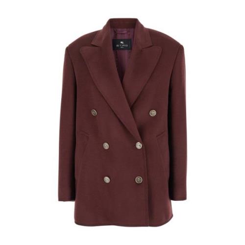 Bordeaux Oversize Caban Coat