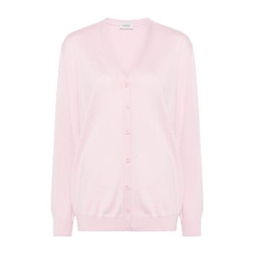 Rosa Pink Uld V-Hals Sweater