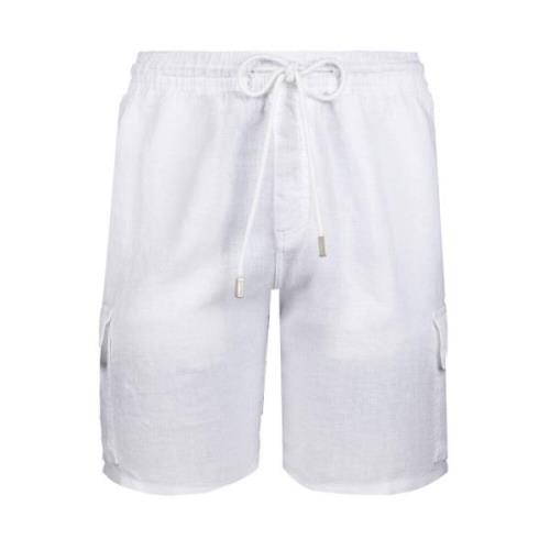 Solide Linned Cargo Bermuda Shorts