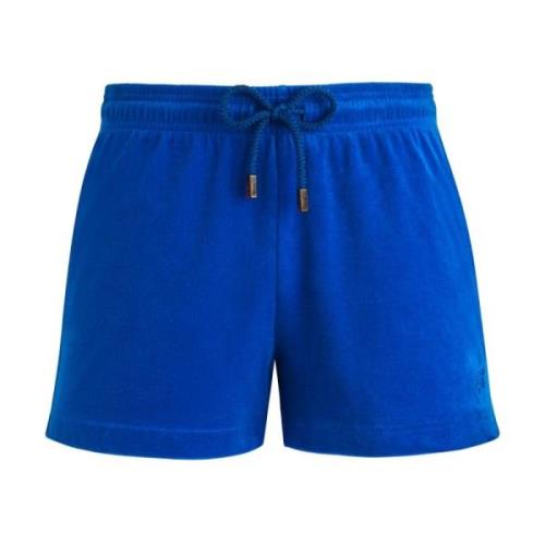 Solide Terry Shorts med Skildpaddes Broderi