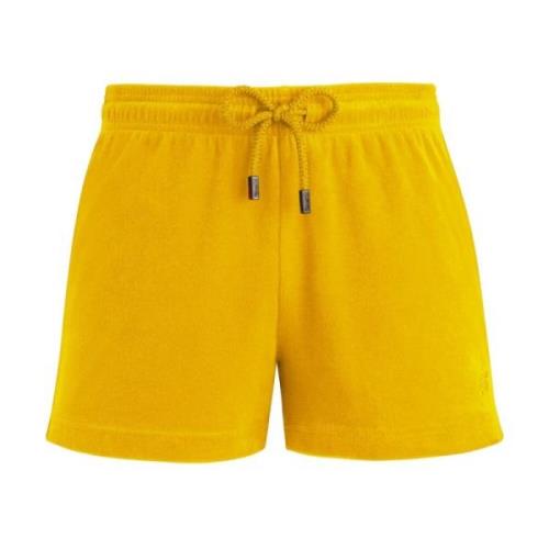 Solide Terry Shorts med Skildpaddes Broderi