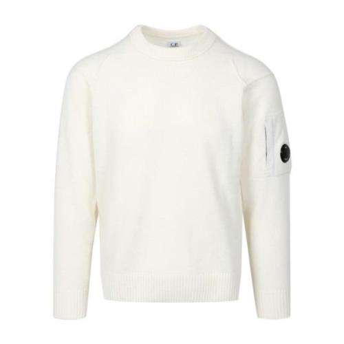 Hvid Lammeuld Crew Neck Sweater