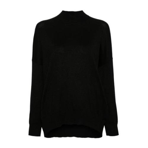 Højhalset sweater sort