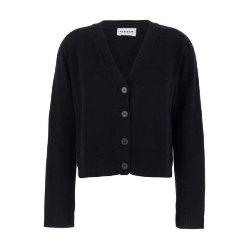 Sort V-hals Cardigan Sweater