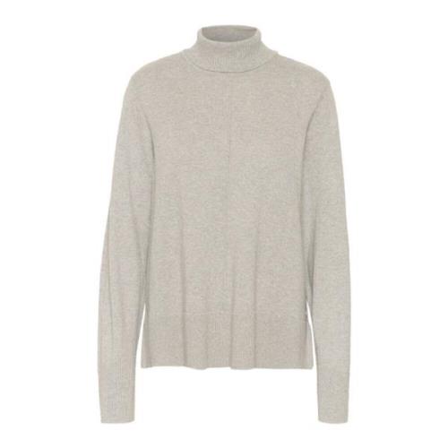 Grå Melange Rollneck Pullover Sweater