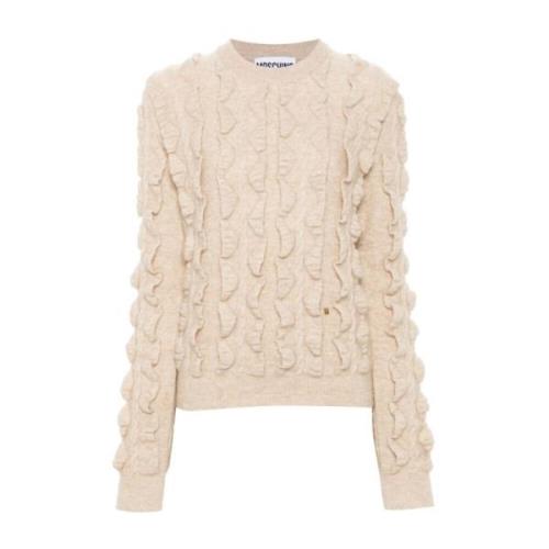 Ivory Hvid Kabelstrik Sweater