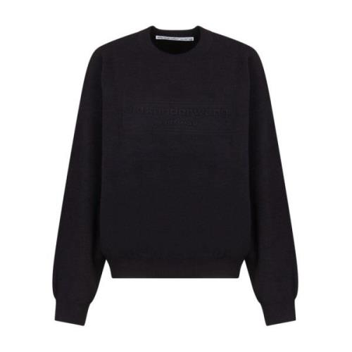 Sort Logo Præget Jumper Sweater