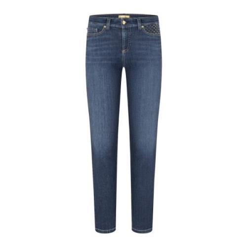 Cropped Denim Bukser med Stilfulde Detaljer