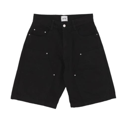 Hjerte Shorts Sort Denim Jeans