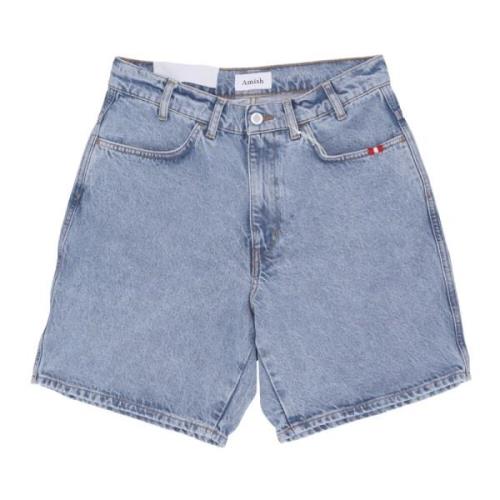 Denim Bermuda Shorts Straight Fit