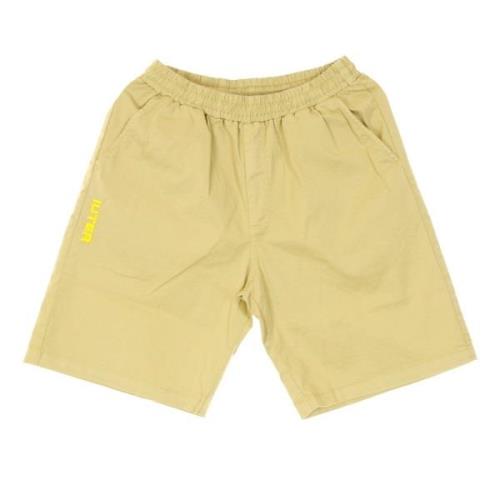 Beige Jogger Shorts Letvægts Regelmæssig Pasform