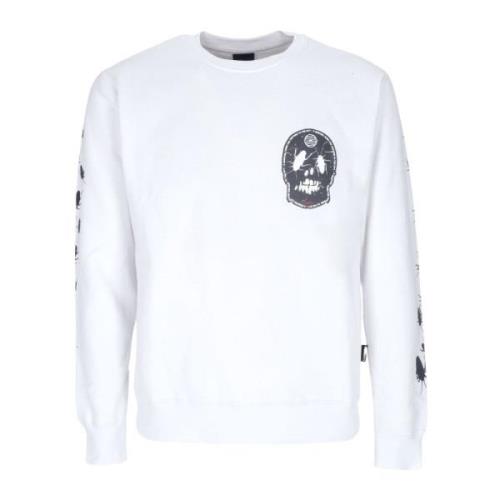 Hvid Crewneck Sweatshirt med Broderet Logo