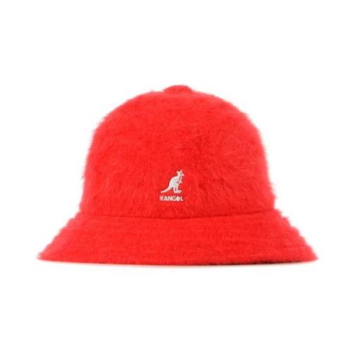 Casual Scarlet Fur Bucket Hat