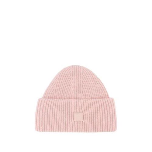 Pink Uld Face Beanie