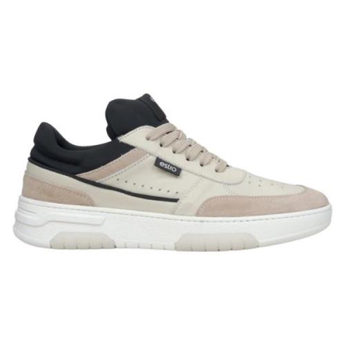 Luksuriøse Platform Sneakers i Beige Sort