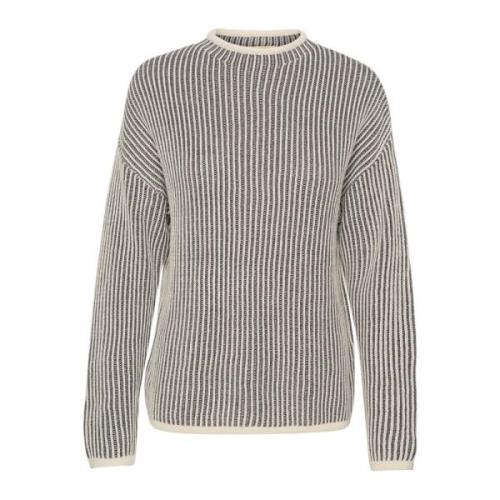 Stribet Strik Pullover Sweater