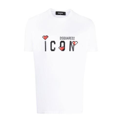 Ikon Logo Print Bomuld T-Shirt