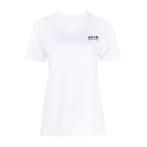 Hvid Logo Print T-shirt