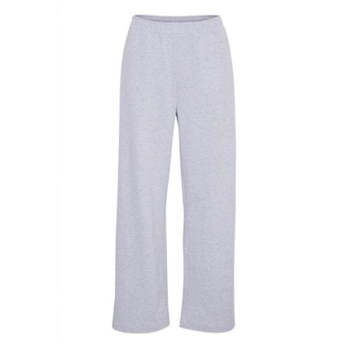 Grå Melange Løstsiddende Sweatpants