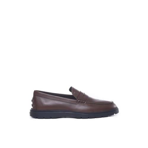 Læder Loafers Gummisål Made in Italy