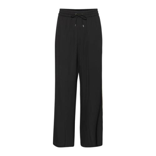 Elegant Kamille Track Pants Sort Dyb