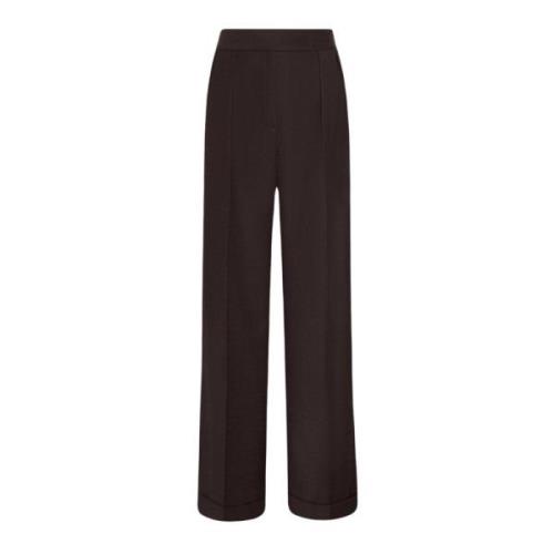 Flowing Wool Palazzo Trousers