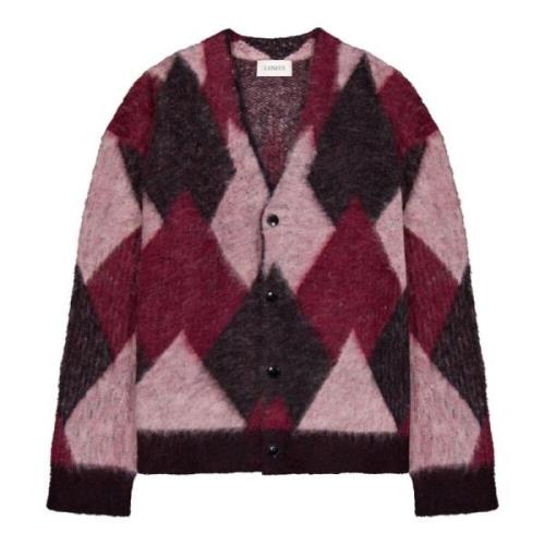 Argyle Cardigan med 4 Knapper