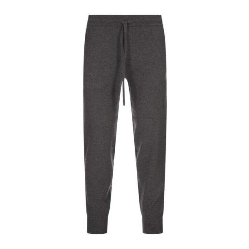 Slim-Fit Grå Uld-Bland Joggers