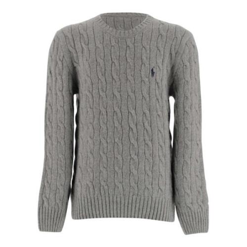 Uld Kashmir Sweater Flettet Strik Rund Hals