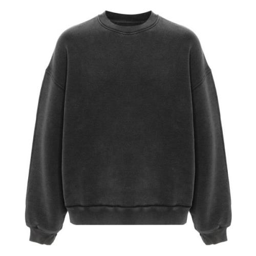 Sort Sweatshirt Stilfuld Typo Sweater