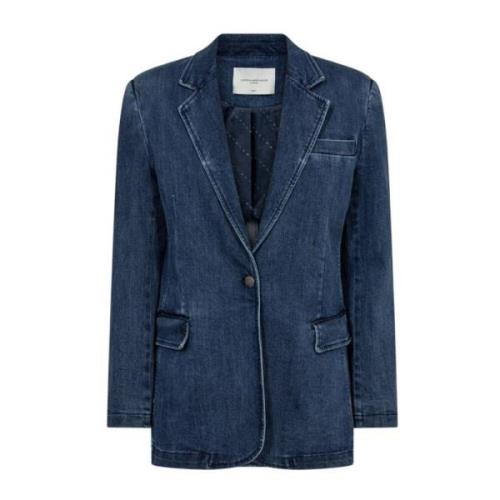 Denim Blue Jean Blazer Stilfuld Jakke