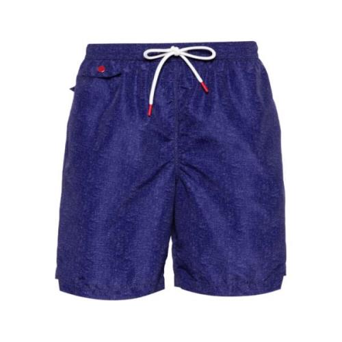 Micro-Dot Badeshorts med Broderet Logo