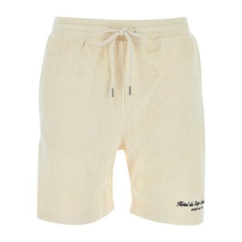 Luksus Cream Terry Cursive Shorts