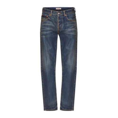 Blå Distressed Denim Jeans