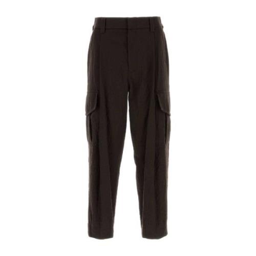 Wool Cargo Pant i Chokolade