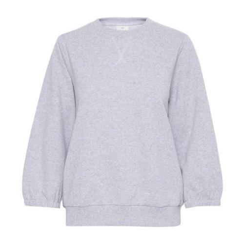 Grå Melange Sweatshirt Kalinea Stil