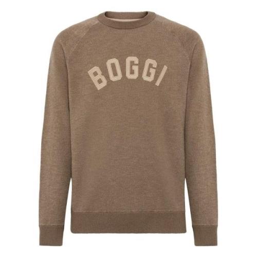 Crew Neck Jumper i en blanding af bomuld, uld og cashmere