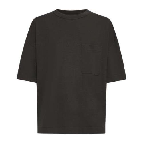 Espresso Brun Bomuld Crew Neck T-shirt