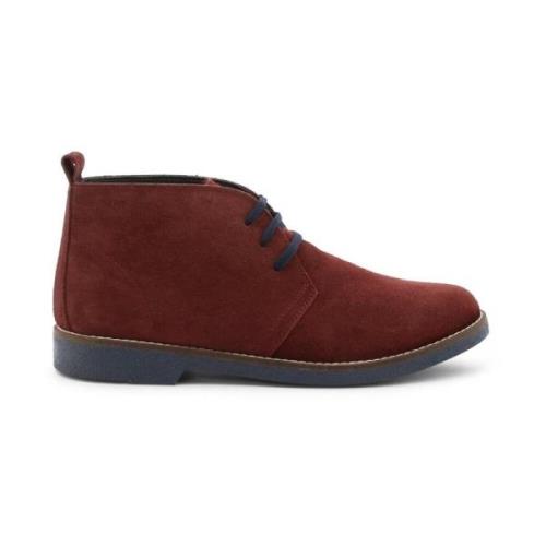 Suede Snøresko Bordeaux