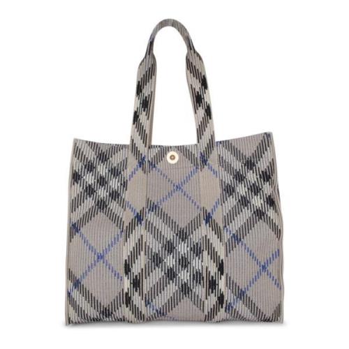 Check Print Tote Style Taske