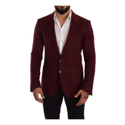 Maroon Peak Lapel Blazer Jakke Logo